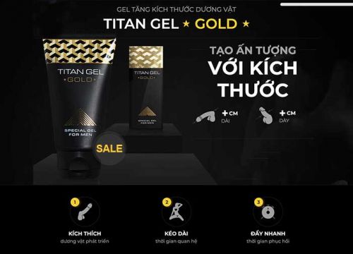 Titan Gel Gold Tăng Cường Kích Thước Dương Vật